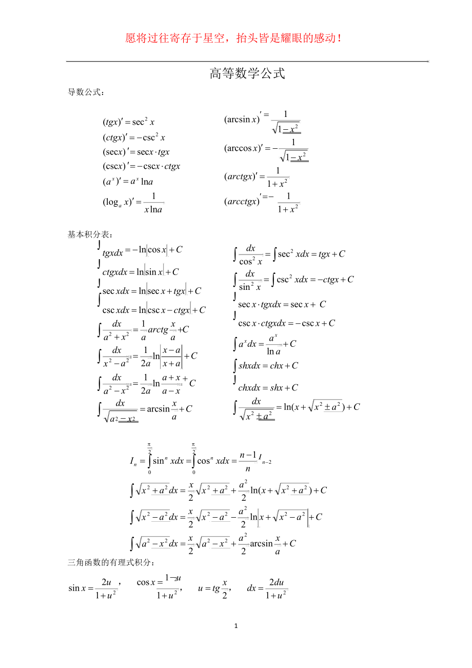 考研数学公式大全(高清版).pdf_第1页