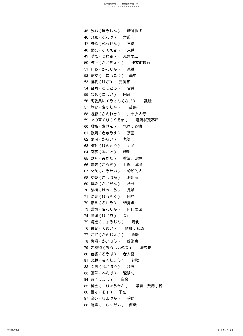 2022年日语个与汉语意思不同的日语词汇 .pdf_第2页