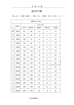 (2022年整理)法兰尺寸对照表-150法兰..pdf