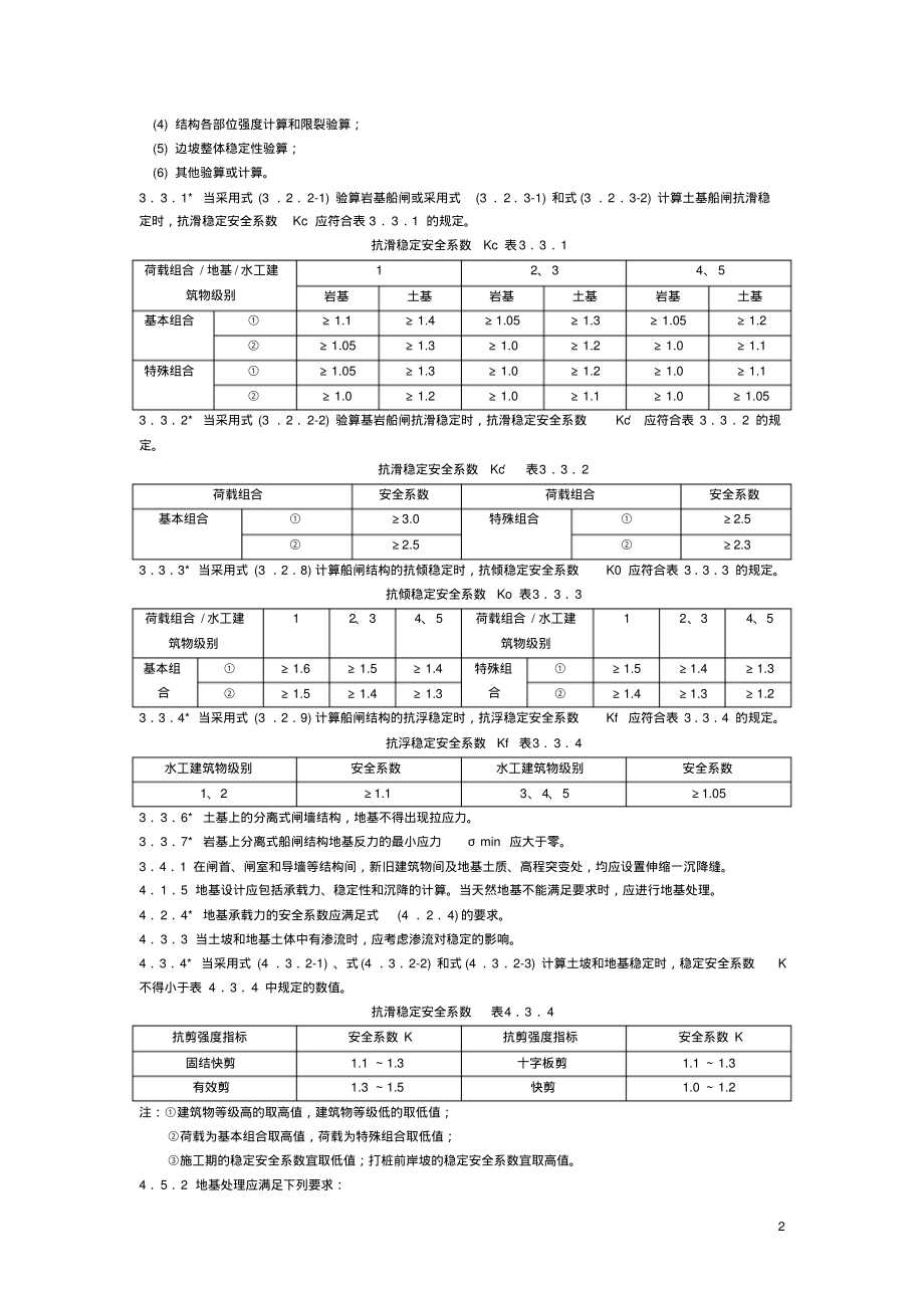 水运工程技术规范强制性条文(船闸水工建筑物设计规范).pdf_第2页