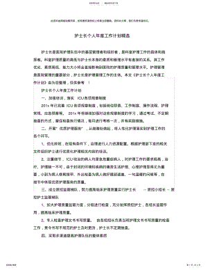 2022年2022年护士长个人年度工作计划精选 .pdf