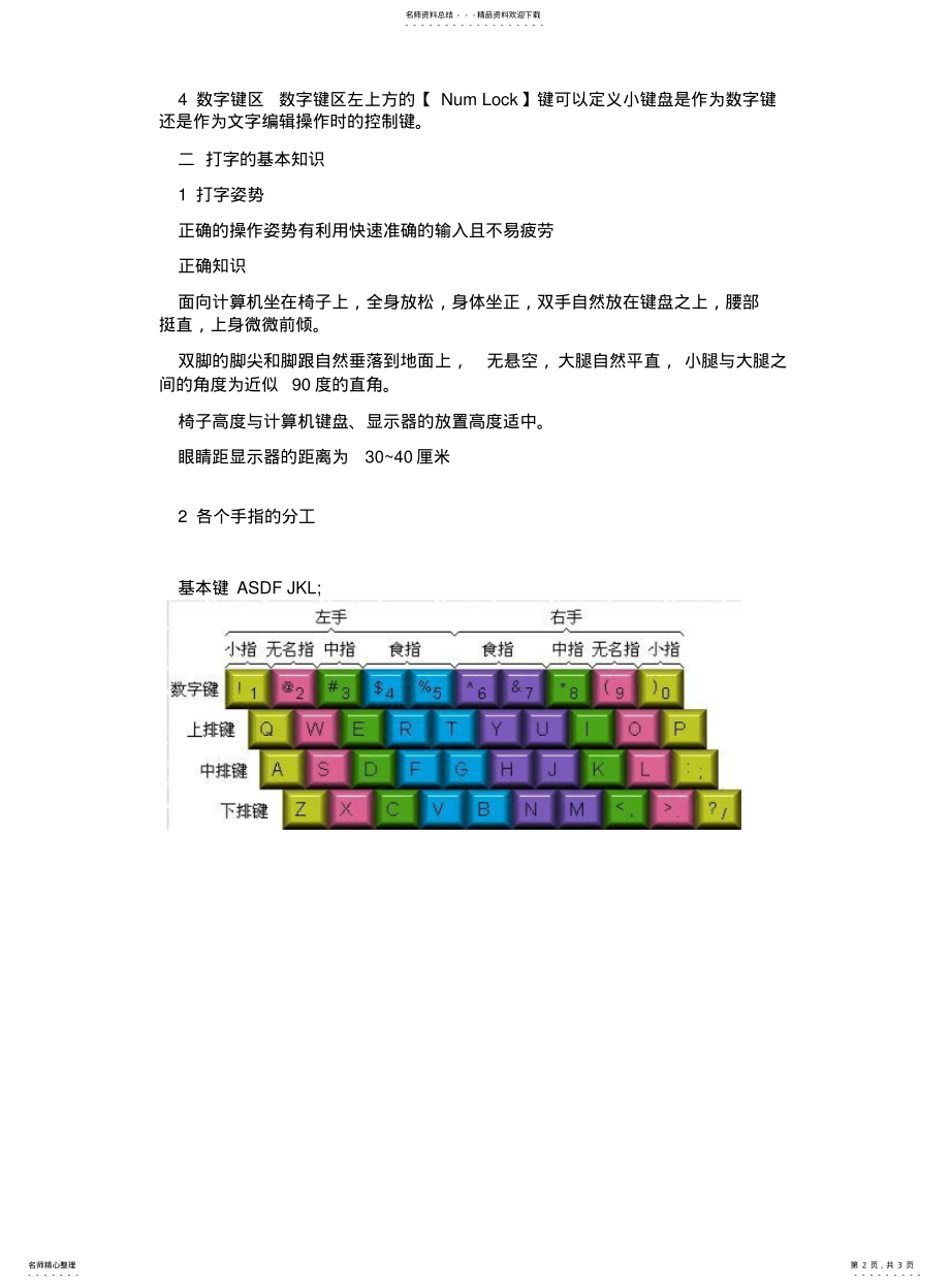 2022年2022年键盘和指法练习教案 .pdf_第2页