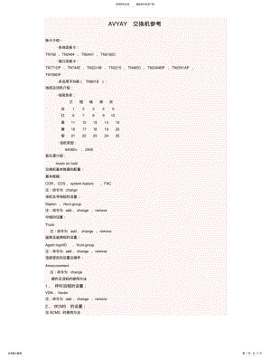 2022年AVAYA交换机参考和常用命令集 .pdf