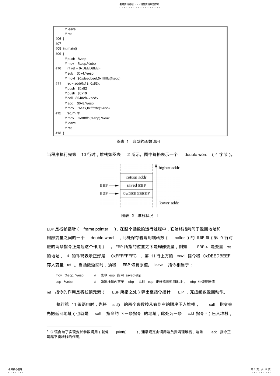 2022年2022年缓冲区溢出攻击原理与防范 .pdf_第2页