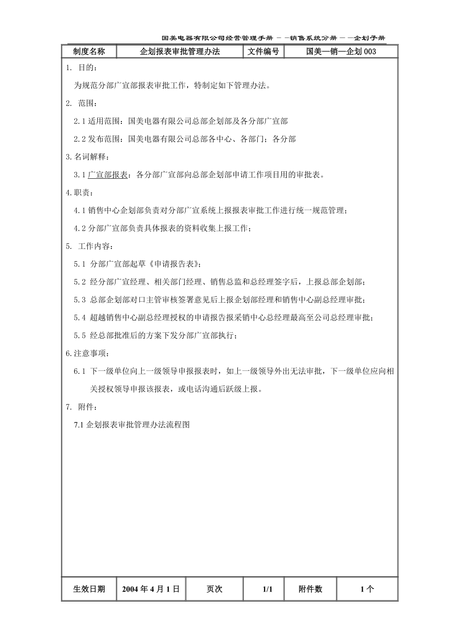 家电卖场百货商场运营资料 国美—销售—企划003 企划报表审批管理办法.doc_第2页