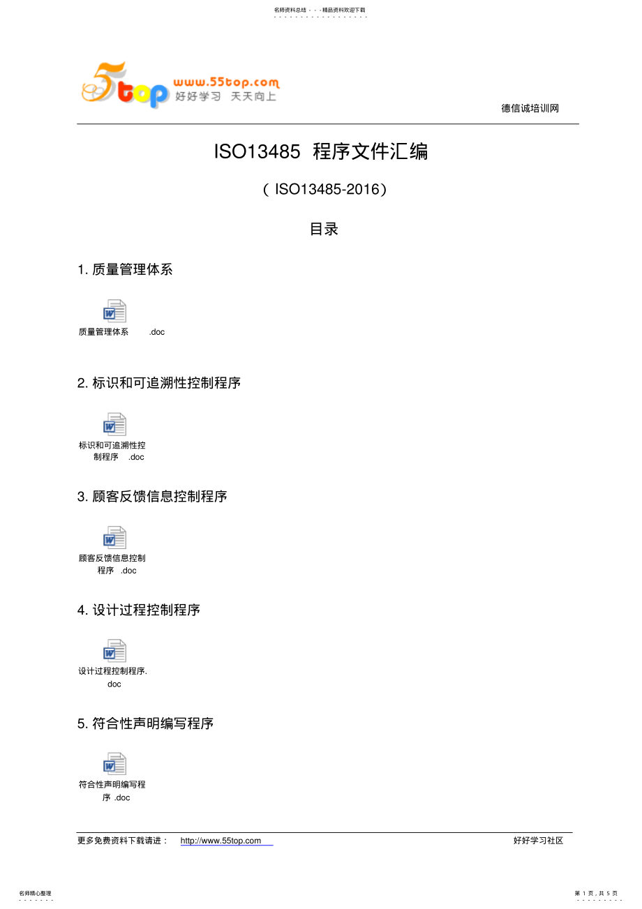 2022年ISO-程序文件汇编 .pdf_第1页