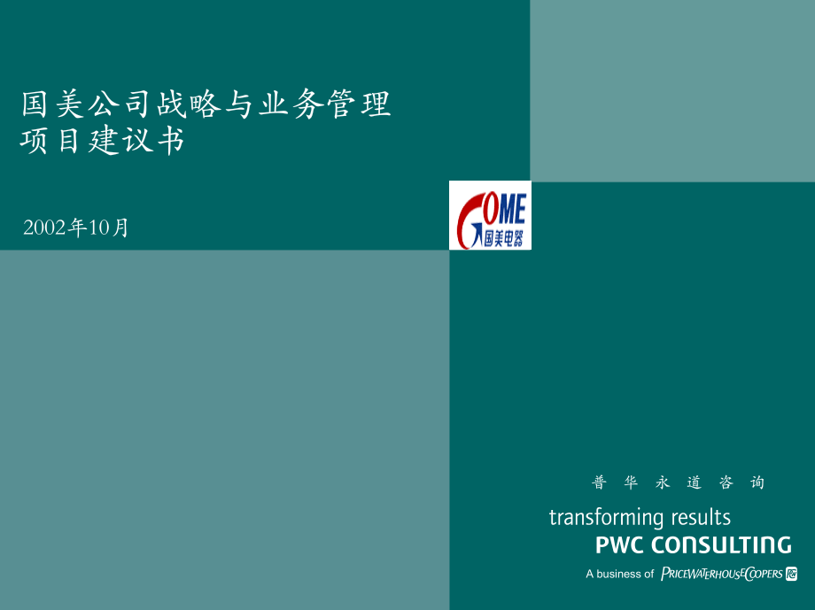 家电卖场百货商场运营资料 国美公司战略与业务管理项目建议书.pdf_第1页