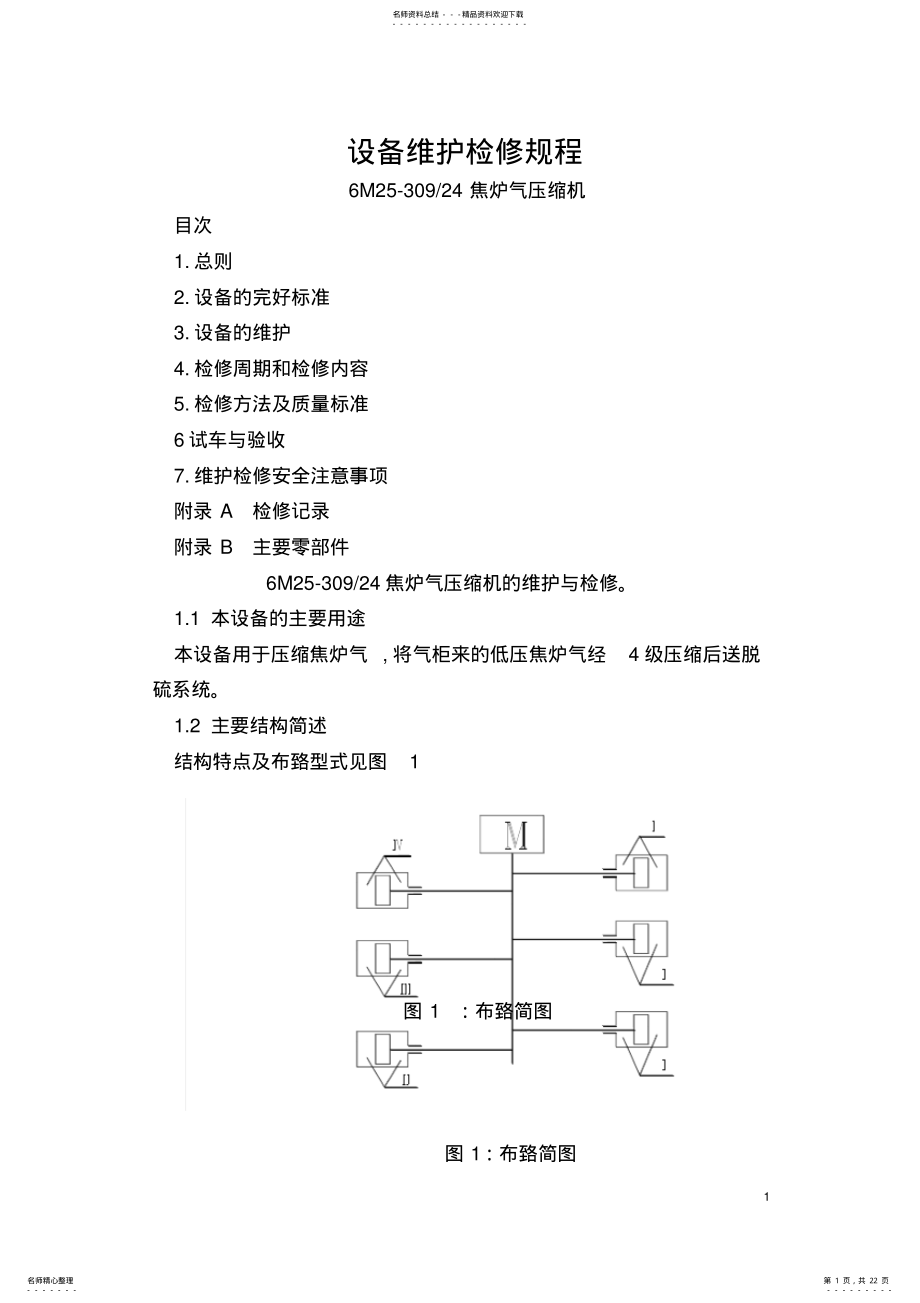 2022年2022年焦炉气压缩机检修规程. .pdf_第1页