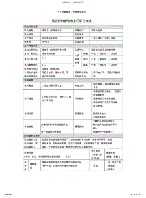 2022年2022年酒店行业部门岗位说明书汇总 11.pdf