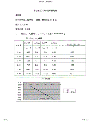 2022年2022年霍尔效应及其应用数据处理实验[] .pdf