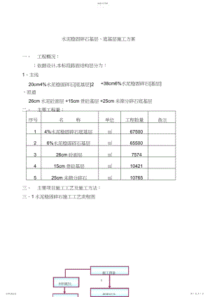 2022年水泥稳定碎石基层、底基层施工方案.docx