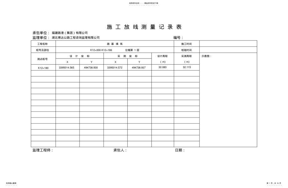 2022年2022年路基放样记录表 .pdf_第1页