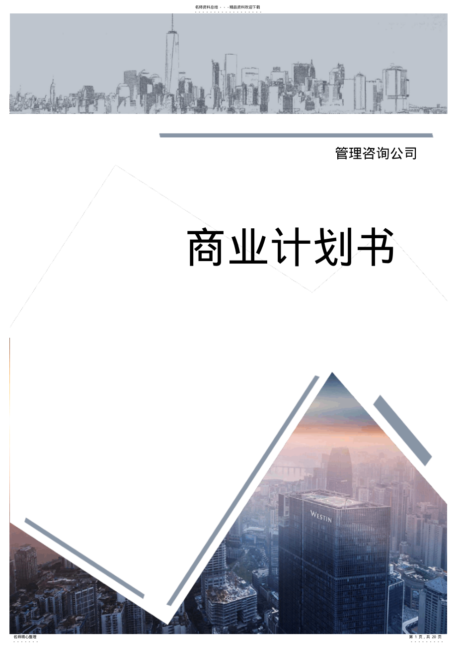 2022年2022年管理咨询有限公司商业计划书 .pdf_第1页