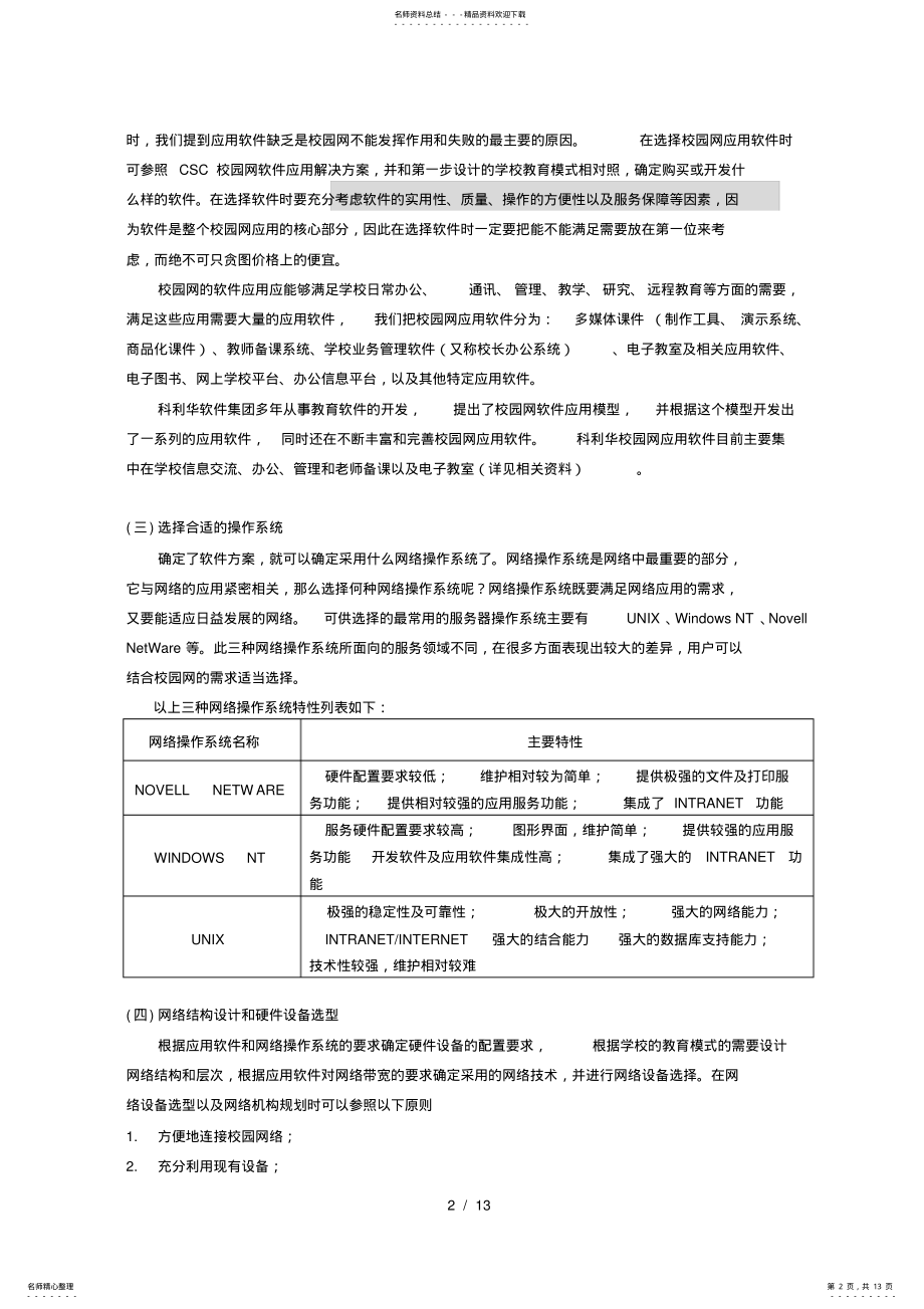 2022年校园网设计方案 .pdf_第2页