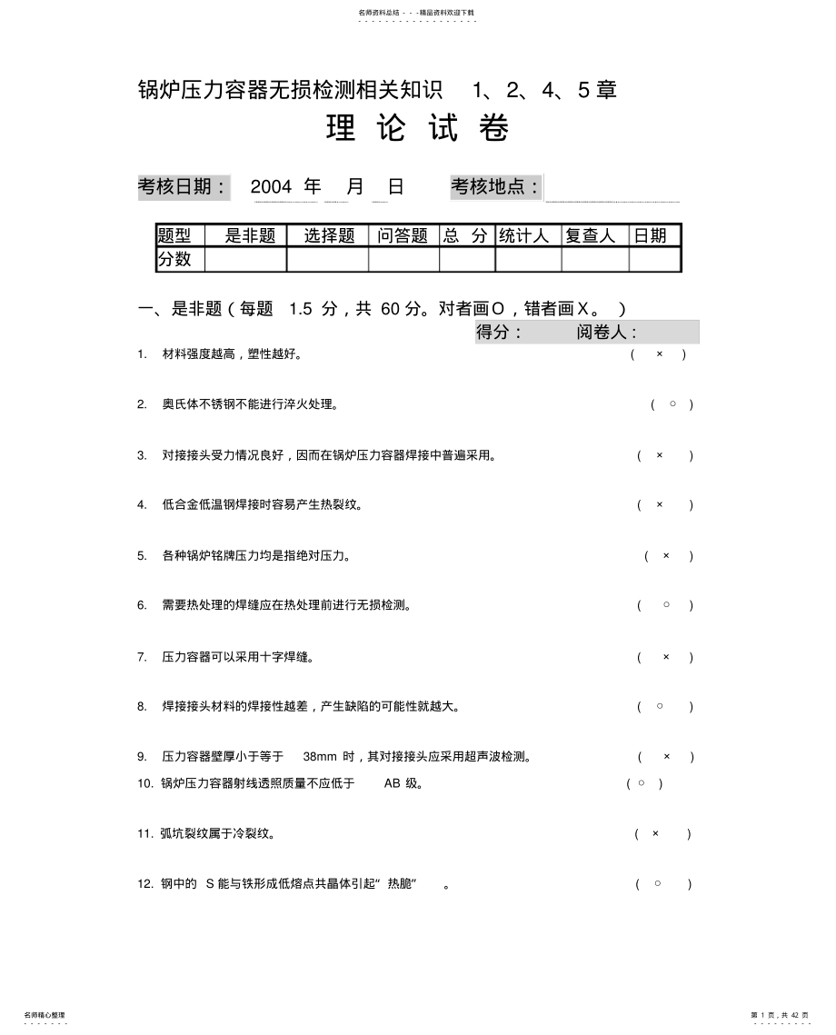 锅炉压力容器无损检测相关知识、、、章 .pdf_第1页