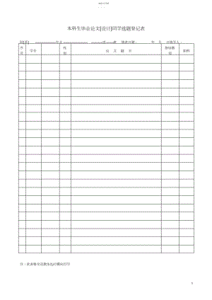 2022年本科生毕业论文表格.docx