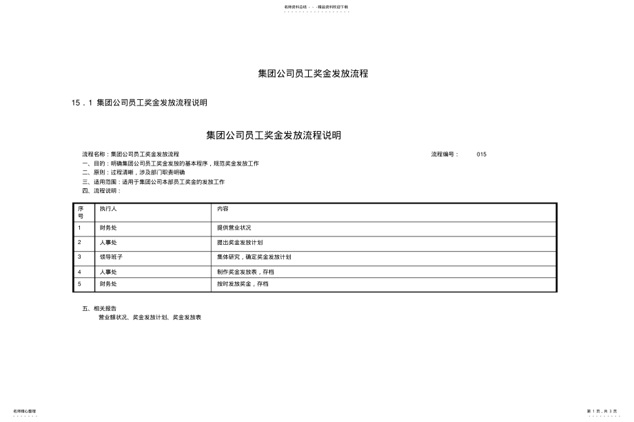 2022年2022年集团公司员工奖金发放流程 .pdf_第1页