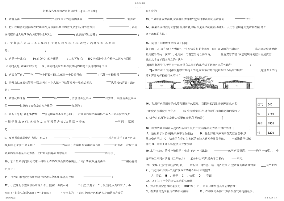 2022年沪科版九年级物理总复习资料二.docx_第1页