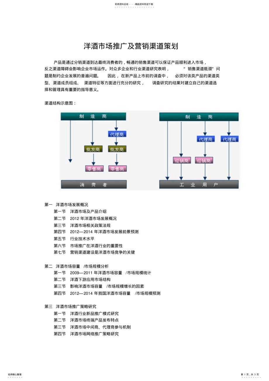 2022年洋酒市场推广及营销渠道策划 2.pdf_第1页