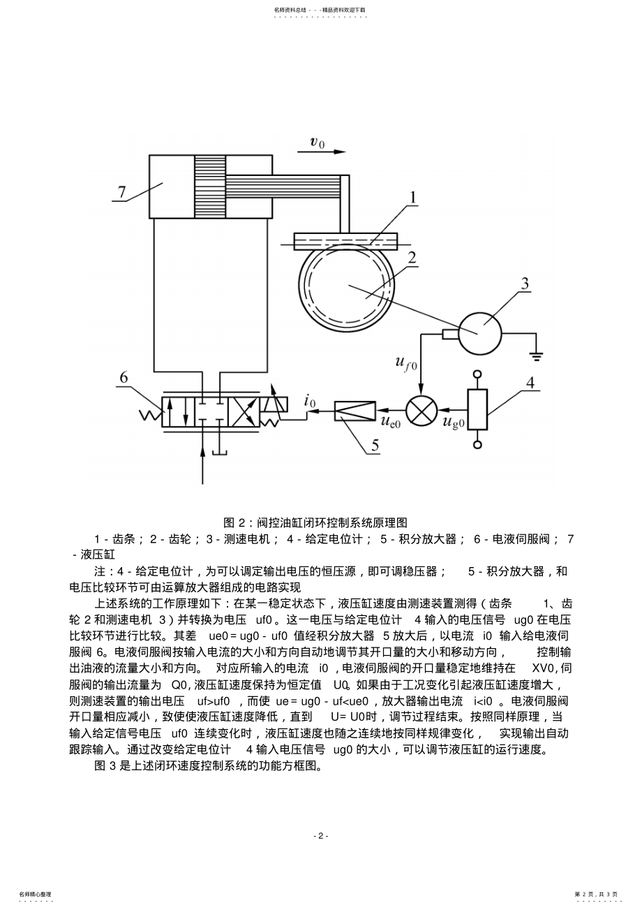 2022年液压缸速度调节系统初步解决方案 .pdf_第2页