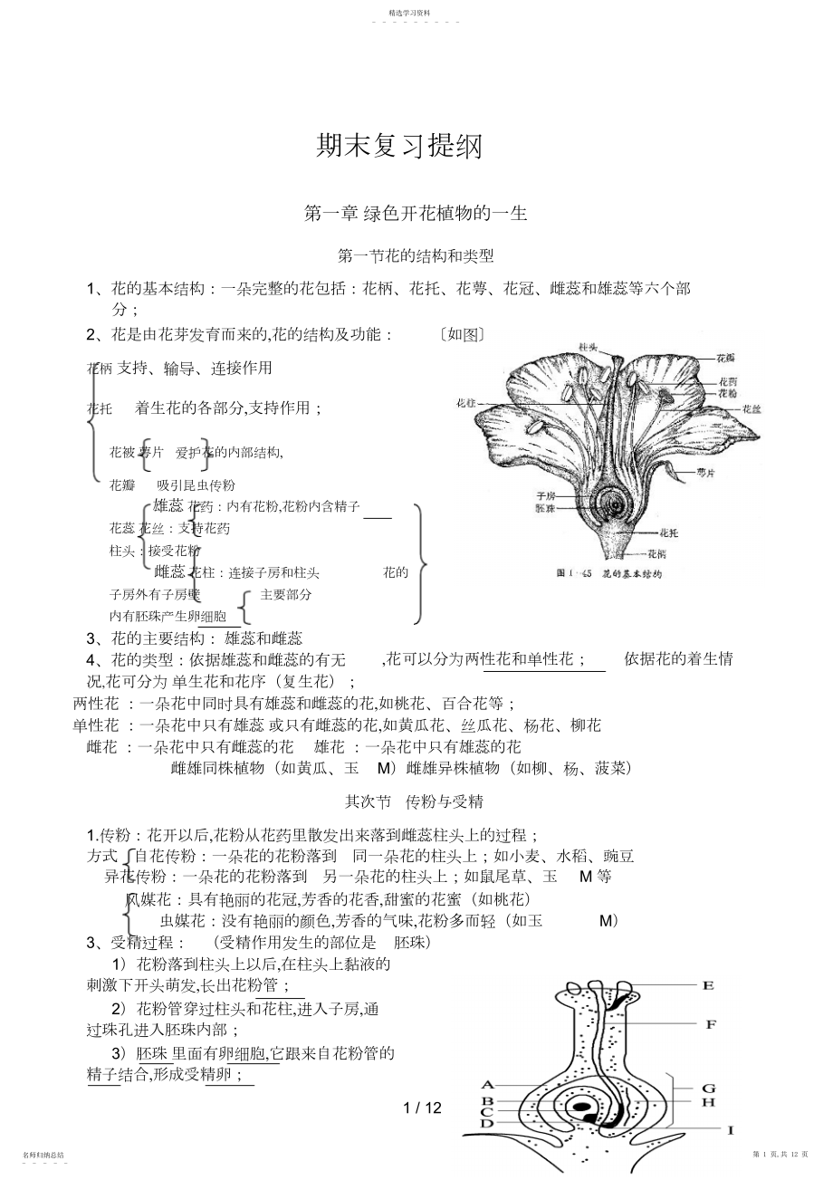 2022年期末复习提纲.docx_第1页