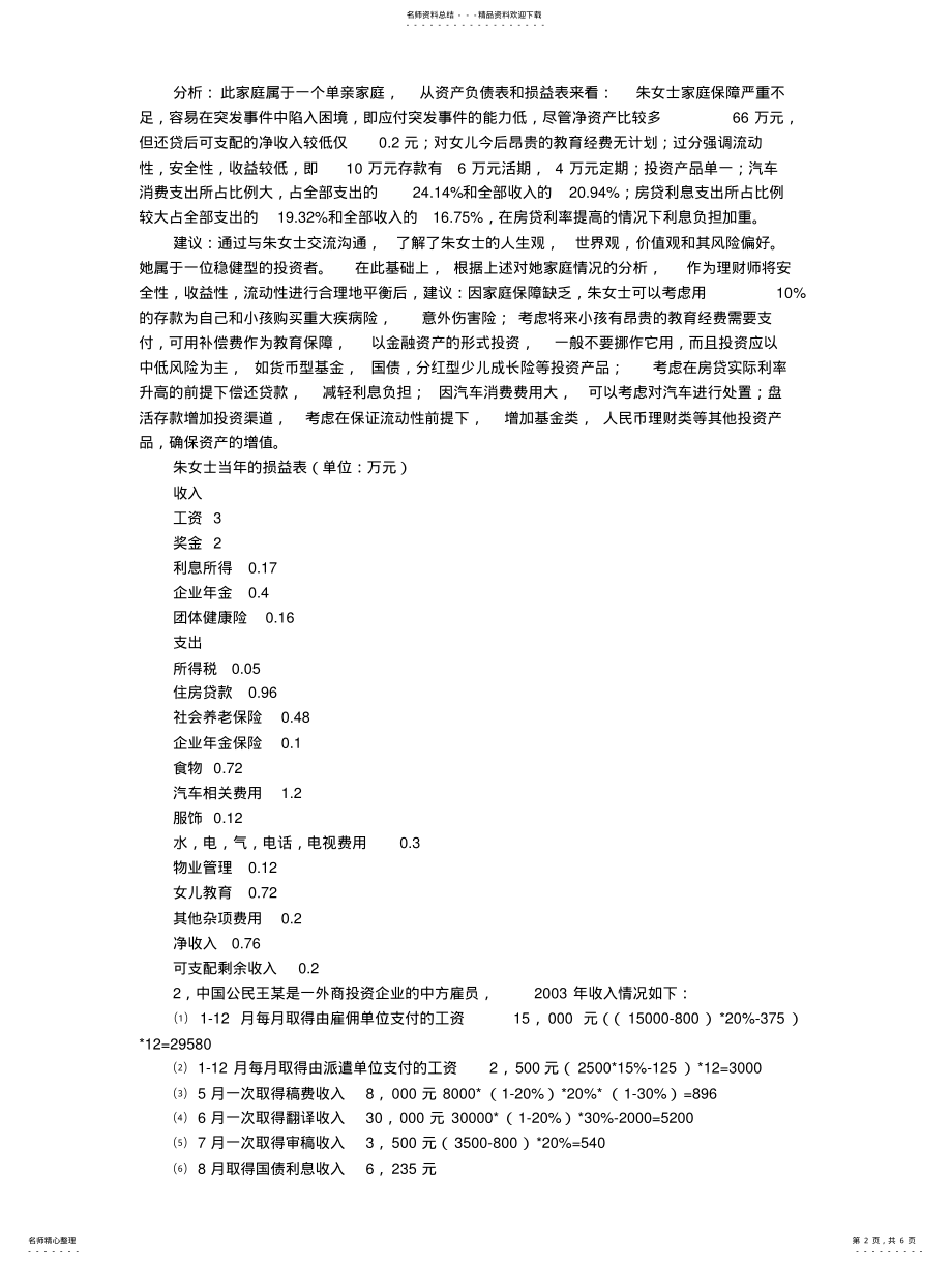 2022年2022年理财规划师考前模拟专业技能 .pdf_第2页