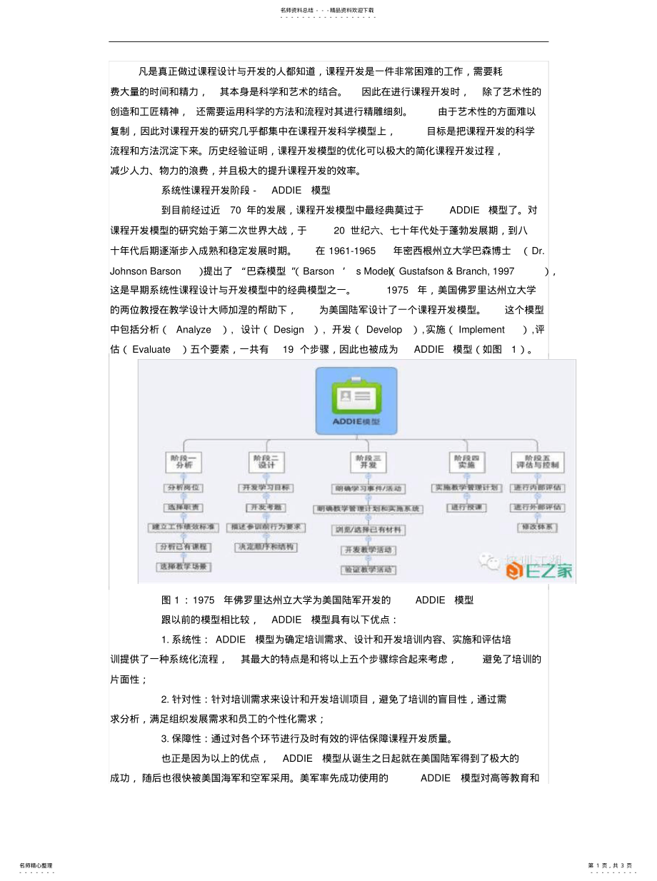 2022年ADDIE模型简介及评价[参 .pdf_第1页