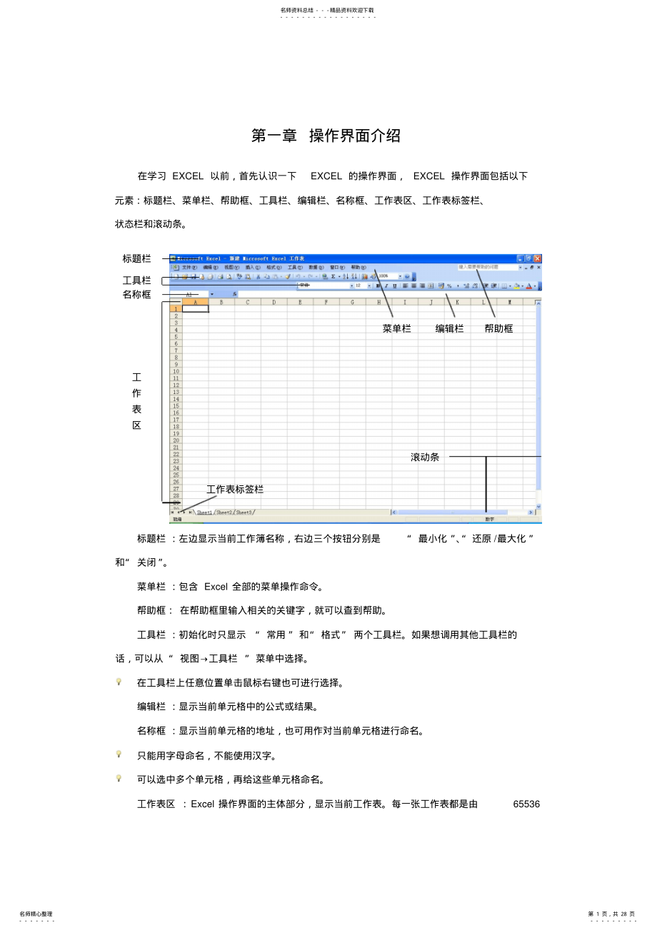 2022年EXCEL内部培训教材 .pdf_第1页