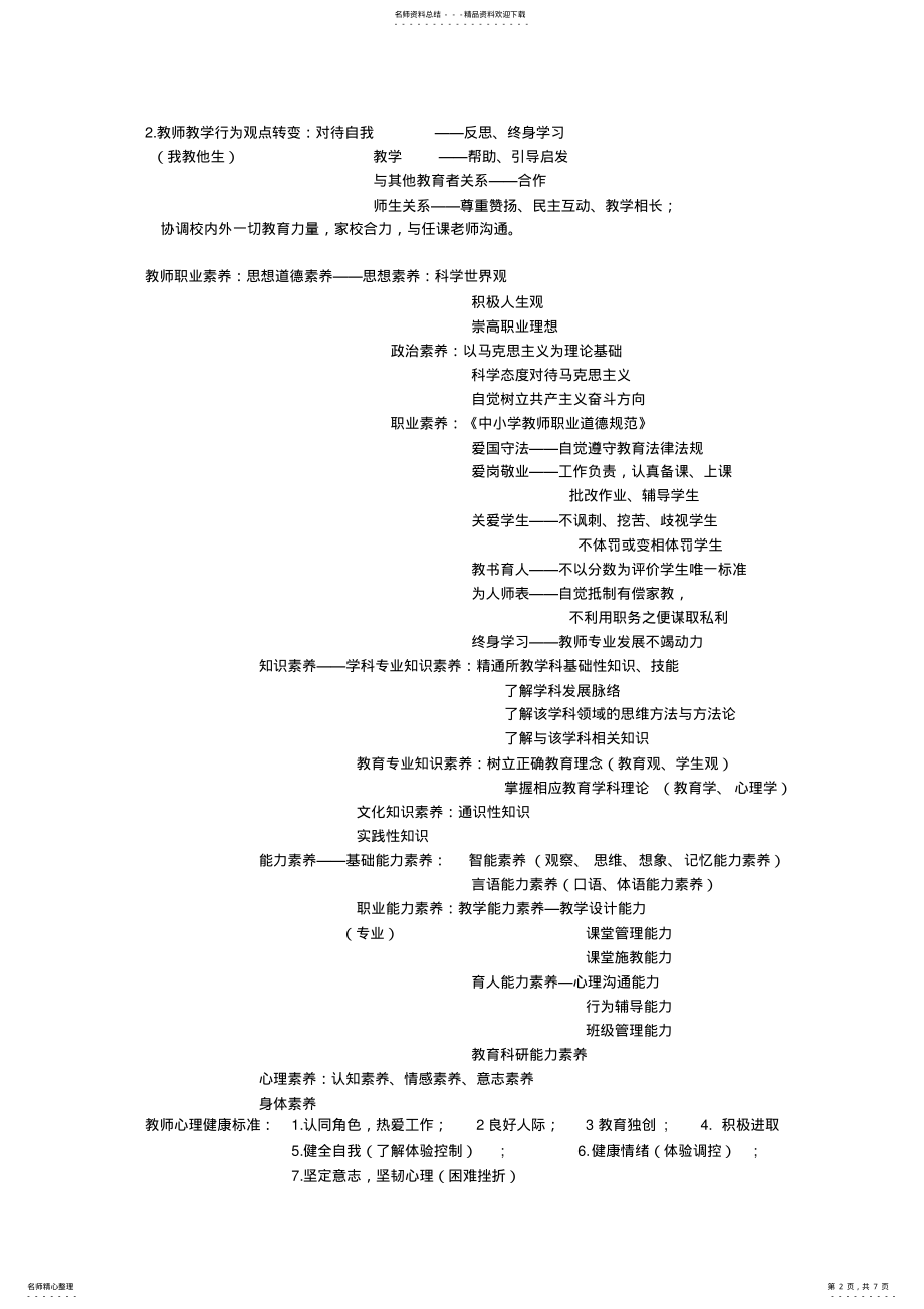 2022年深圳招教笔试必考主观题知识点 .pdf_第2页