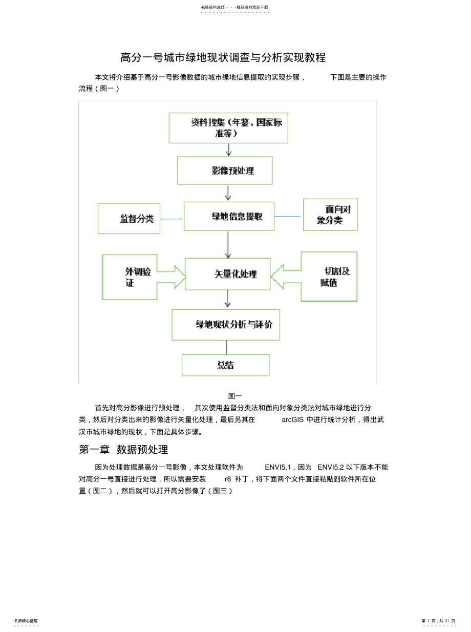 2022年2022年监督分类和面向对象分类流程 .pdf_第1页