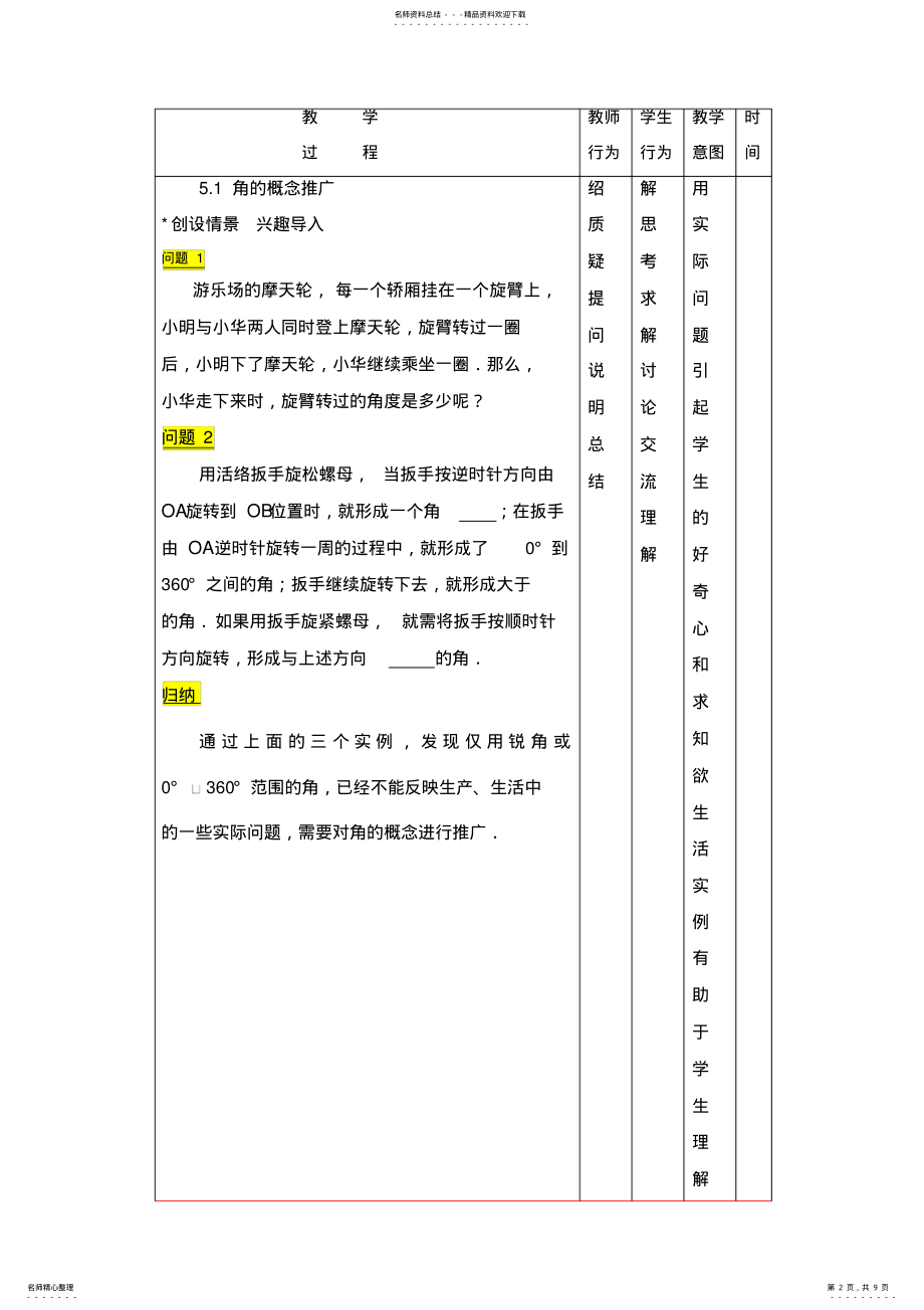 2022年2022年角的概念推广优秀教案 .pdf_第2页