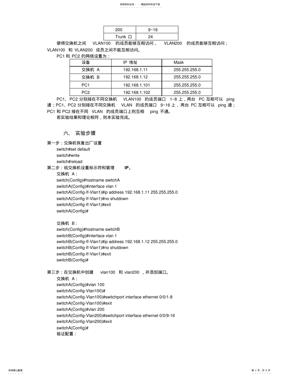 2022年2022年跨交换机相同VLAN间通讯 .pdf_第2页