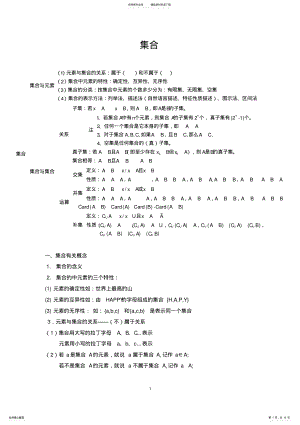 2022年2022年集合知识点总结及习题 .pdf