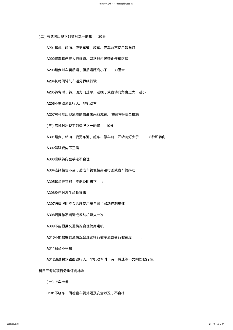 2022年2022年驾驶证考试扣分代码 .pdf_第2页