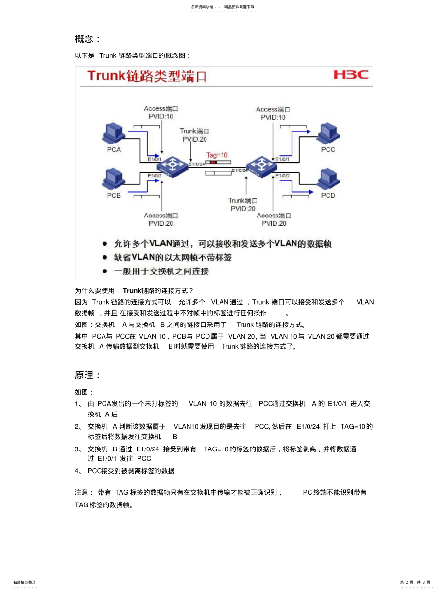 2022年HC交换机与CISCO交换机trunk设置注意事项 .pdf_第2页