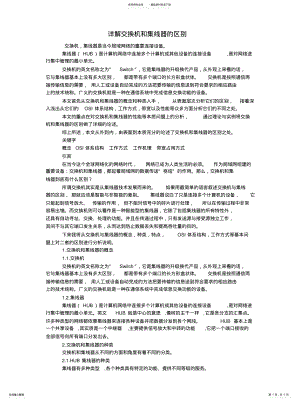 2022年2022年集线器和交换机和路由器区别 .pdf