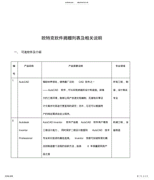 2022年欧特克软件捐赠列表及相关说明 .pdf