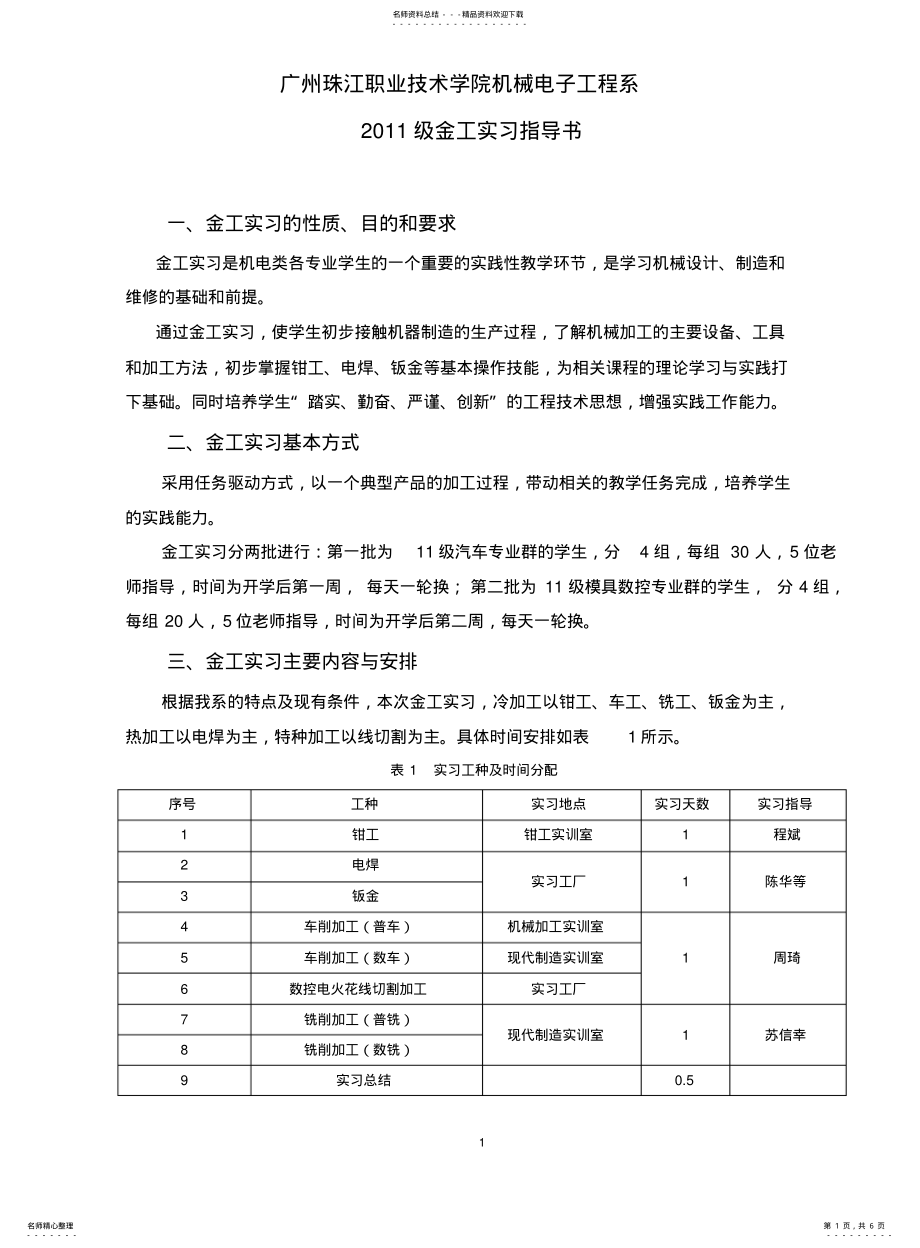 2022年2022年金工实习指导书 .pdf_第1页