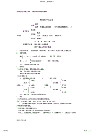 2022年有理数知识总结完整版讲解学习 .pdf