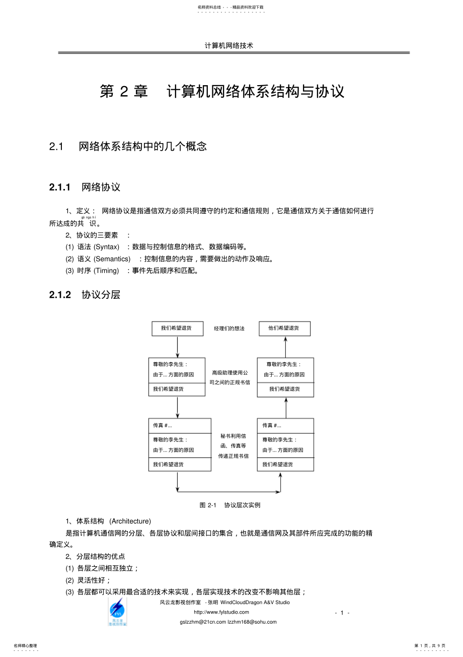 2022年2022年计算机网络体系结构 .pdf_第1页