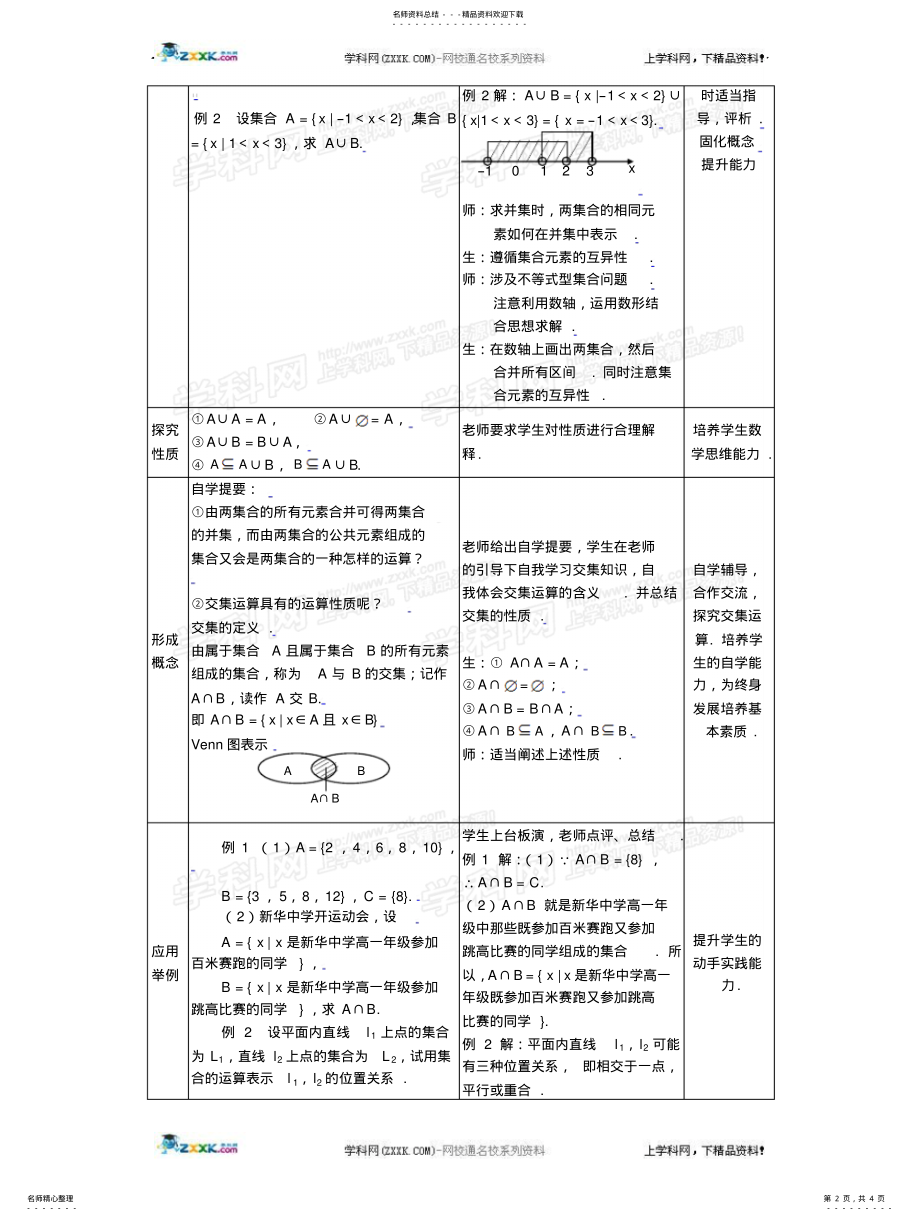 2022年2022年集合的并集和交集 .pdf_第2页