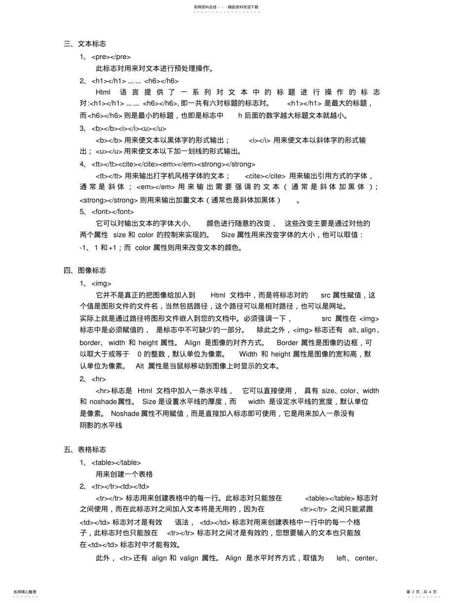 2022年HTML基础知识 .pdf_第2页