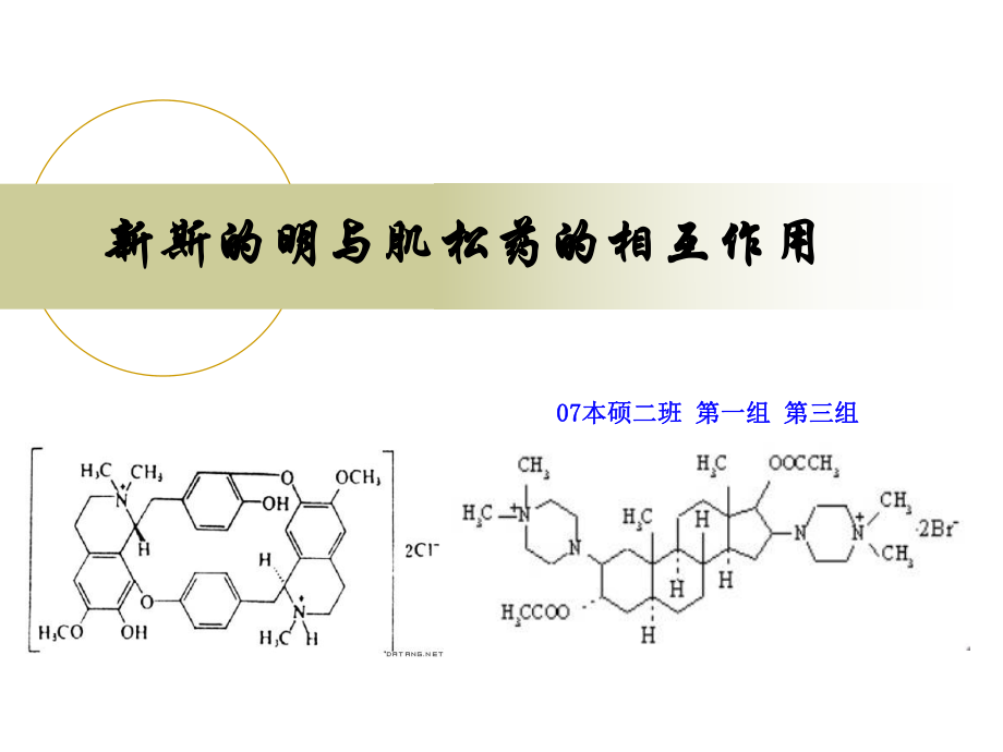 新斯的明和肌松药的相互作用ppt课件.ppt_第1页