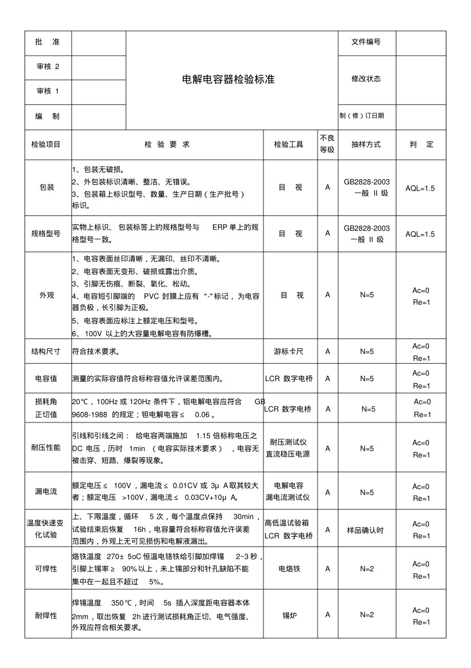 电解电容检验标准作业指导书.pdf_第1页