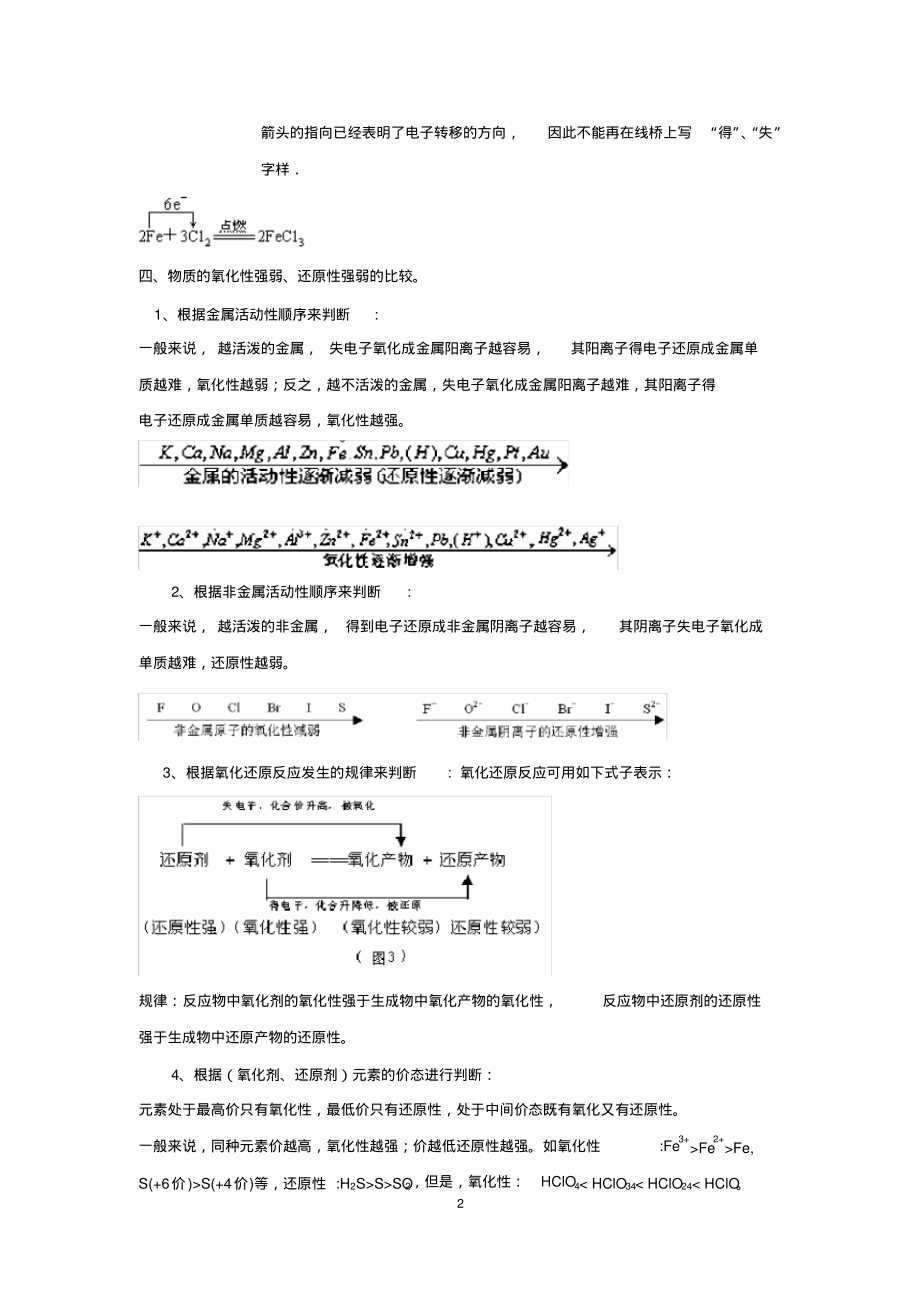 氧化还原反应知识点归纳及练习.pdf_第2页