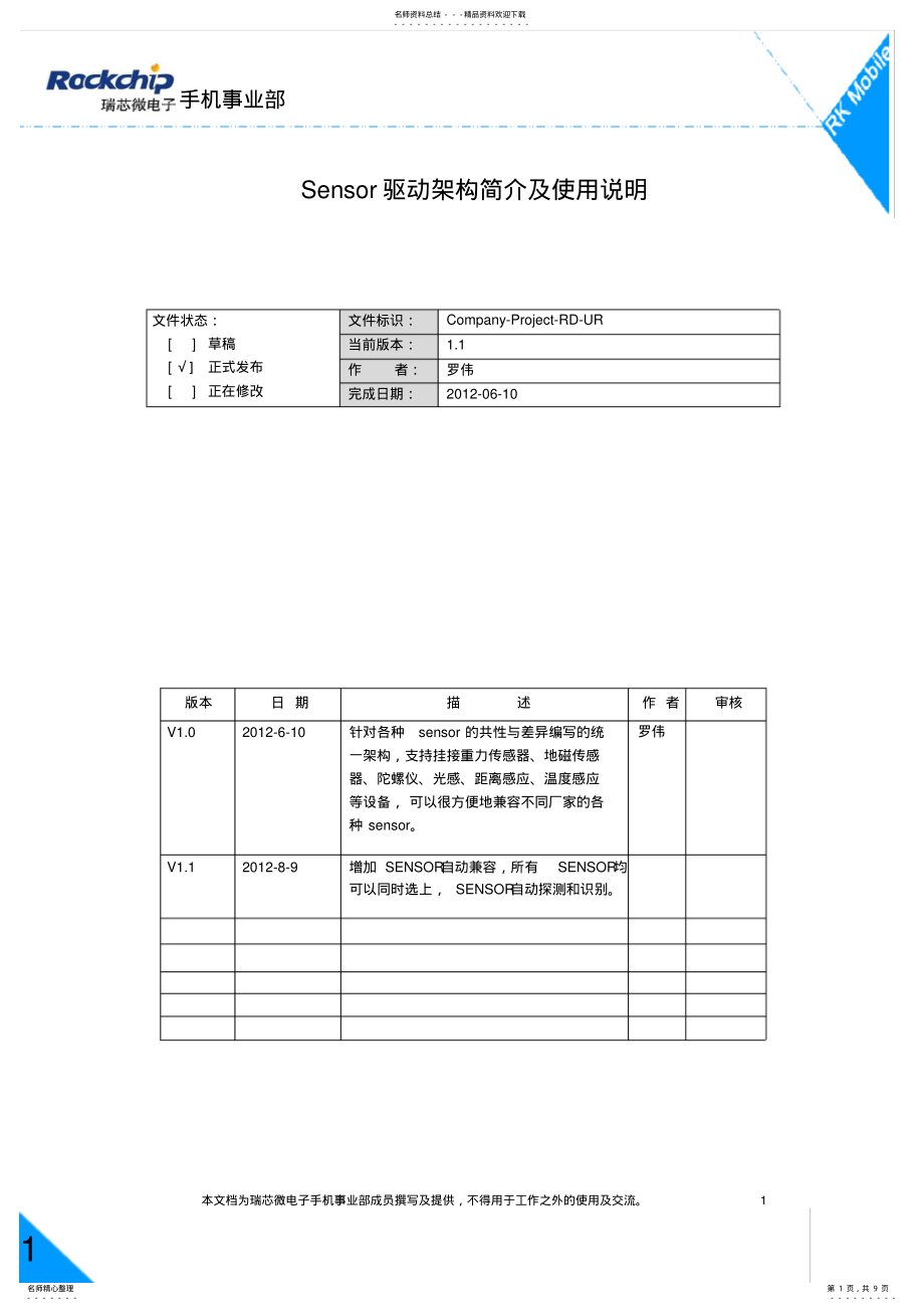 2022年Android系统下sensor驱动架构简介及使用说明 .pdf_第1页