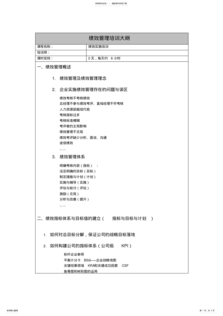 2022年2022年绩效管理培训大纲 .pdf_第1页