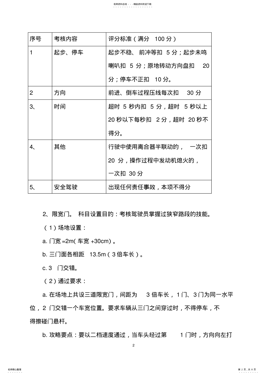 2022年汽车驾驶员技术比武方案 .pdf_第2页