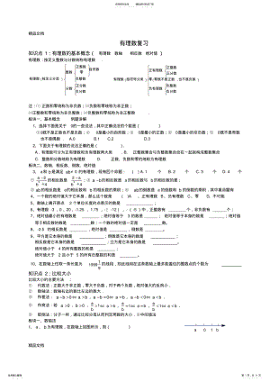 2022年最新北师大版七年级数学上有理数分类复习题 .pdf