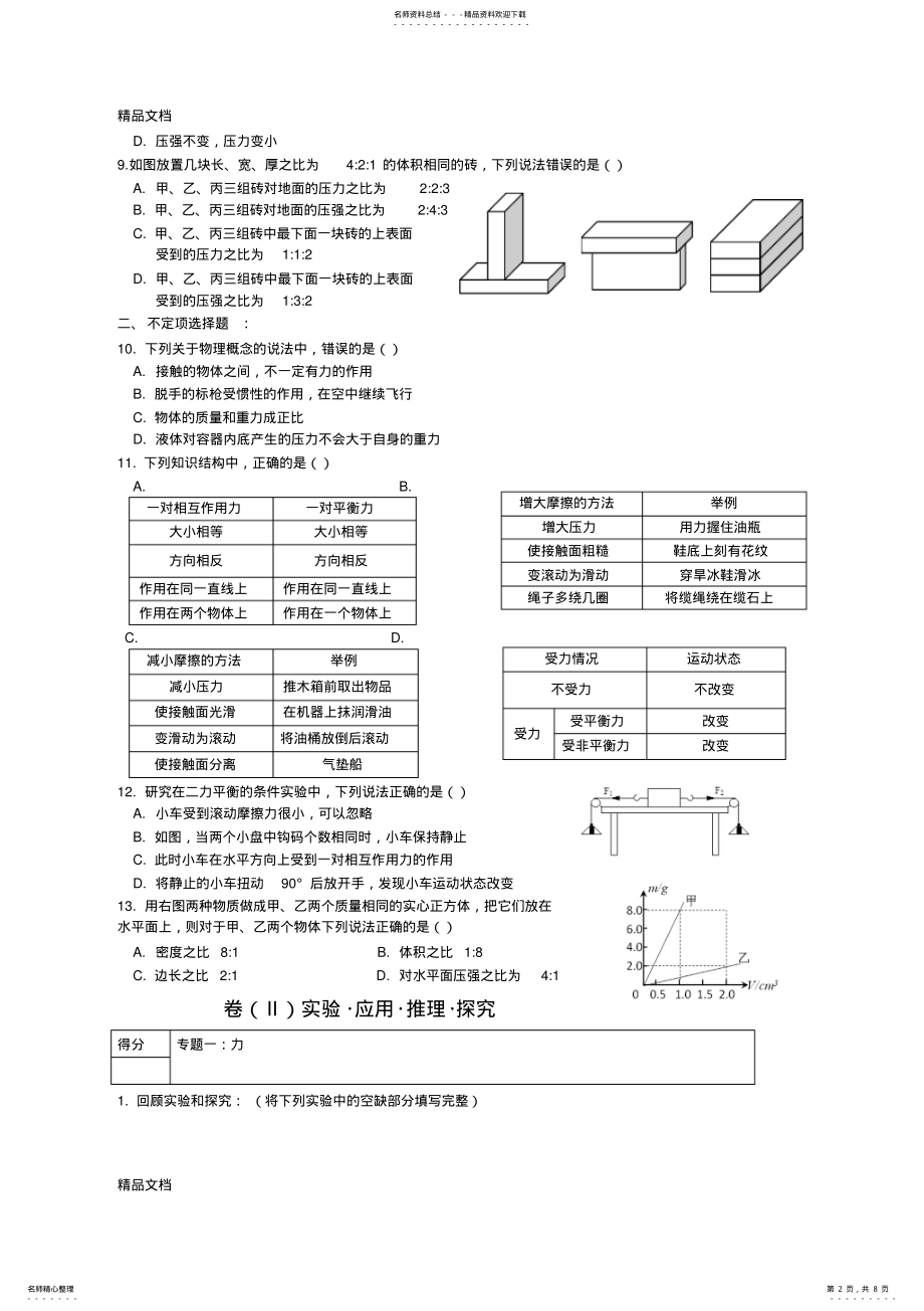 2022年最新八年级物理强化练习 .pdf_第2页